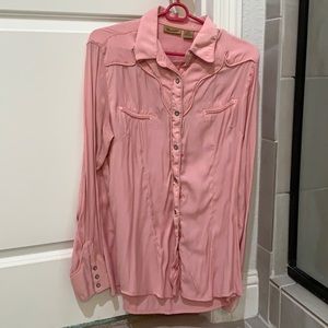 Pink Wrangler Pearl Snap